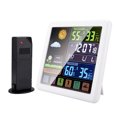 thumbnail image 1 of Ounissouiy Estación meteorológica inalámbrica LED con Sensor para exteriores, pantalla táctil, reloj de montaje en , termómetro para Accesorios para electrodomésticos Blanco, 1 of 6