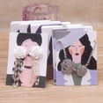 thumbnail image 5 of Zerong 50pcs jewelry set package card flower style Earrings and Necklace Display Cards E 50card, 5 of 6