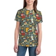 thumbnail image 2 of Fuzoiu Cute Animal Forest Print Youth Short Sleeve T-Shirt,Youth Dry-Fit Active Athletic T-Shirt,Short Sleeve Tops Tees for School, Sports, and Casual Wear, 2 of 6