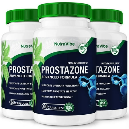 (3 Pack) Prostazone - Official Prostazone Pills For Prostate Heath, All Natural Formula To Support Control, Energy & Overall Well-Being, Review (180 Capsules)