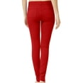 thumbnail image 3 of J. METHOD Women’s Skinny Pants Soft Everyday Solid Color Basic Slim Tight Fit Stretch Legging Jeggings Jeans NEWP77 Red M, 3 of 6
