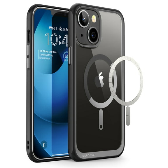 SUPCASE Unicorn Beetle Mag Case for iPhone 14 Plus 6.7", Compatible with MagSafe Shockproof Protective Slim Clear Case (Black)