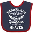 thumbnail image 3 of Inktastic Handpicked for Earth by My Grandpa in Heaven Angel Wings Boys or Girls Baby Bib, 3 of 4