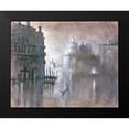 thumbnail image 2 of Stellar Design Studio 18x15 Black Modern Framed Museum Art Print Titled - Moonlight Over Venice 2, 2 of 5