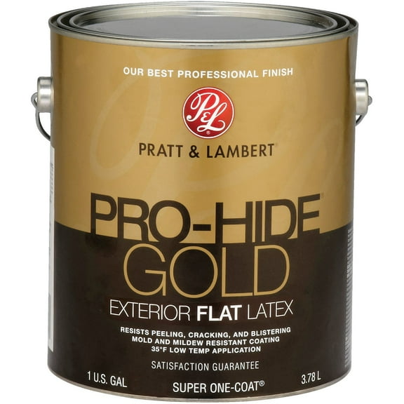 Valspar Pro-Hide Gold Ultra Latex Flat Exterior House Paint, Pastel Base, 1 Gal.