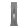 thumbnail image 4 of Lmnyox Fall High Waist Pants for Women Flare Straight Leg Lounge Pants Dressy Casual Ribbed Trousers, 4 of 6
