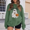 thumbnail image 6 of WEIWEN Boo Jee Halloween Sweatshirt for Women Cute Ghost Pumpkin Graphic Fall Outfits for Women Dressy Casual Long Sleeve Pullover Going Out Tops Womens Sweaters M, 6 of 6