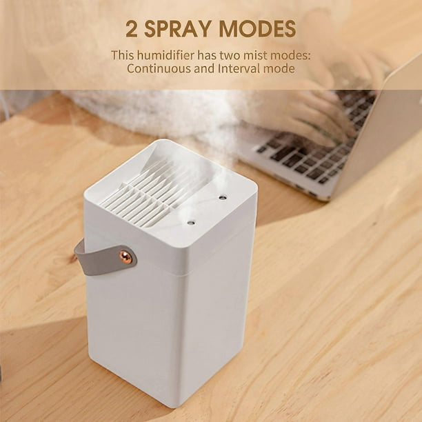 3L Mist Humidifier Dual Spray Cool Mist Humidifier Quiet USB Powered Bedroom Humidifier 2 Spray Modes Top-Fill Humidifier for Room Home Office Car
