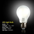 thumbnail image 3 of EtroLighting [2 Pack] 110-130V 7W E26 Based LED Light Bulb Frosted 5700K 60HZ Day White, WMT1680, 3 of 5