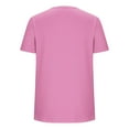 thumbnail image 6 of Levmjia Womens Fashion Tops Casual Short Sleeve Round Neck T-Shirt Solid Color Loose Fit Soft Cotton Blend Solid Color Pullover Tee Everyday Wear, 6 of 7