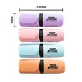 thumbnail image 7 of BAZIC Mini Pastel Highlighters w/ Pocket Clip, Chisel Tip, 4 Count Unscented, Assorted, 4-Pack, 7 of 7