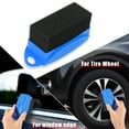 thumbnail image 2 of Unique Bargains 4pcs Car Tire Tyre Wheel Detailing Shine Contour Applicator Pad Sponge Foam Brush Blue, 2 of 6