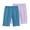 Purple, variant on Girls' 2-Piece Summer Casual High-Waisted Shorts Set with Round Neck Top