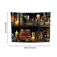 thumbnail image 3 of FCXZI   Magic Bookshelf Tapestry Magical Witchy Potion Dark Hippie Haloween Tapestries Wall Hanging Gothic Skull Black Cat Library Book Tapestry for Bedroom Living Room Dorm  40*30in, 3 of 6