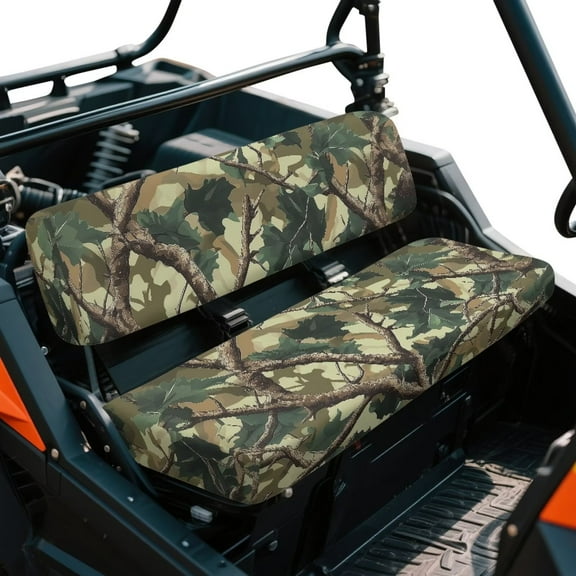 Yuyamidu Green Camo Hunting UTV Seat Covers with Elastic Edges Non-Slip UTV Bench Seat Cover Compatible with Kawasaki Mule 4010 4x4 Diesel (2009-2013)