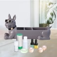 thumbnail image 4 of Organizador de escritorio, contenedor de baratijas, escultura de bulldog, soporte para joyas para dormitorio Gris, 4 of 8