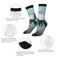 thumbnail image 3 of KLL Cloud Sky Green Dragon Print Cool Socks Men's Women's Crew Socks Funny Crazy Novelty Stockings, 3 of 6