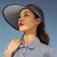 thumbnail image 1 of Under $10 Sun Hats Blue Sunscreen Empty Top Hat Beach Sunscreen Sun Hat Cover Face Riding Hat Unisex, 1 of 7