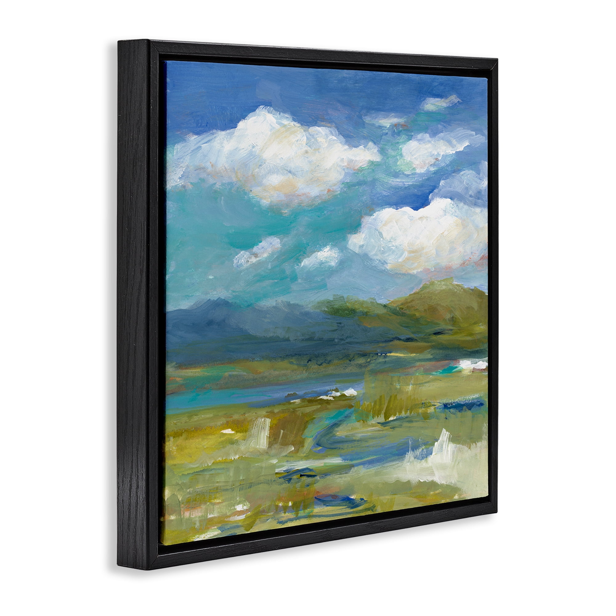 Stupell Industries All Its Beauty Landscape Nautical & Beach Painting Black Floater Framed Canvas Art Print Wall Art, 25 x 25