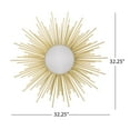 thumbnail image 4 of GDF Studio Holasek Modern Glam Iron Sunburst Wall Mirror, Gold, 4 of 7