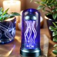 thumbnail image 2 of Dancing Jellyfish Lamp Color Changing LED Floating Jellyfish Lights Electric Jellyfish Lamp with Music Home Office Decors Orange, 2 of 4