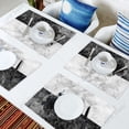 thumbnail image 6 of 4/6pcs Set Table Mats White Black Marble Natural Printed Table Napkin Kitchen Accessories Home Party rative Placemats, 6 of 7