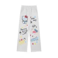 thumbnail image 1 of Pantalones con estampado de grafiti de Hello Kittys de Sanriod para mujer, pantalones de pierna ancha con cordón a la moda, pantalones deportivos holgados, ropa de calle Y2K, 1 of 5