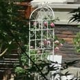 thumbnail image 2 of imerelez 2 Pack Metal Garden Trellis 71" x 19.7" Rustproof Cream White Trellis for Climbing Plants Outdoor Flower Support, 2 of 6
