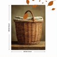 thumbnail image 3 of UXIEQU Wicker Laundry Basket Towels Canvas Wall Art Print 15.75x11.81 Inches, 3 of 8