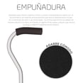 thumbnail image 2 of Baston 4 Apoyos Ortopedico Ajustable Cuello de Ganzo Adultos plateado, 2 of 7