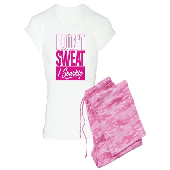 CafePress - I Don't Sweat Pink - Women's Light Pajamas