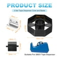 thumbnail image 2 of Uxcell 3 Set Tape Dispenser Core and Blade, Replacement Core, Wheel and Replacement Blade for 20031 Tape Dispenser for Home Office Warehouse Wrapping Packaging Mailing Shipping, 2 of 7