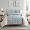My Texas House Zinnea Multicolor Floral Poly-Linen 3-Piece Comforter Set, Full/Queen