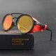 thumbnail image 5 of KEITHION Glacier Windproof Mountaineering Steampunk Style Round Vintage Sunglasses, Retro Eyewear For Men Women With Leather Side Goggles, Cycling Rid, 5 of 5