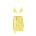 thumbnail image 4 of Tponi Sexy Swimsuits For Women Two-Piece Sets Elastic Yellow Swimsuit Cleaner S, 4 of 6
