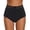 Black, variant on Daznico Women High Waist Mesh Bikini Bottoms Tummy Control Swimsuit Briefs Pants,XXL