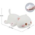 thumbnail image 3 of Muñeco de peluche de gato súper suave y lindo, almohada de gato linda, cama para acompañar a la muñeca durmiente, ojos redondos blancos, 35 cm, 3 of 6
