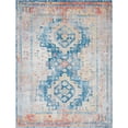 thumbnail image 1 of Unique Loom Basilique Coloré Design Zone Tapis 9' x 12' Rectangulaire Bleu/beige, 1 of 1
