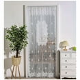 thumbnail image 2 of White Semi-Sheer Lace Door Curtain Embroidery Voile French Door Curtain Us, 2 of 2