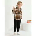 thumbnail image 2 of SILVERCELL Toddler Boys Girls Flannel Button Down Shirts Long Sleeve Plaid Shirts Jackets Tops 6M-4T, 2 of 9