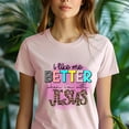 thumbnail image 5 of I Like Me Better With Jesus T-Shirt | Colorful Christian Graphic Tee, Ash, Size S, 5 of 6