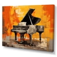 thumbnail image 2 of Designart "Modernist Melody Maker In Orange Piano" Music Wall Art Prints, 2 of 7