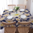 thumbnail image 5 of Spring Floral Rectangle/Square/Round Waterproof Tablecloths 60x102 inch Summer Daisy Botanical Rustic Blue Checkered Polyester Table Cloth Table Cover Tabletop for Wedding Party Dinner, 5 of 6