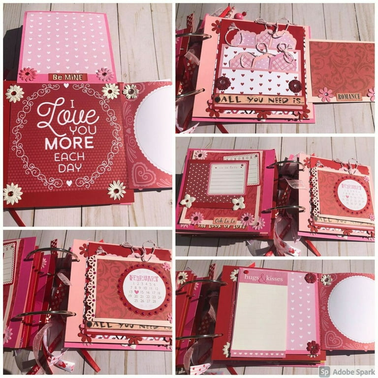 YX-1 12x12 inch Scrapbook Photo Album with Photo Opening for Valentines Day Gifts DIY