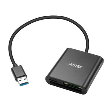 UNITEK USB Card Reader, Type A USB 3.0 SD Micro SD CF Card Adapter Supports Flash Memory Card, Aluminum