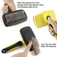 thumbnail image 4 of Cepillo para el pelo de perros y gatos, cepillo más pulidor autolimpiante: elimina suavemente la capa interna suelta, las esteras y el pelo enredado, cepillo profesional para el cuidado de, 4 of 5