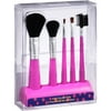 Pop Collection Purple Makeup Brush Set with Stand, 6 pc