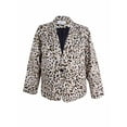 thumbnail image 3 of Calvin Klein Women's Petite Leopard-Print Blazer (4P, Khaki Multi), 3 of 4