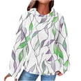 thumbnail image 3 of RKSTN Chandails à Capuchon pour Femmes Oversize Tricot Gaufré Imprimé Graphique Chandail à Cordon Raglan Chandails en Molleton à Capuche Manteaux Décontractés Automne Grande Taille Ample Manches Longues Poches Chandails en Molleton Haut, 3 of 6