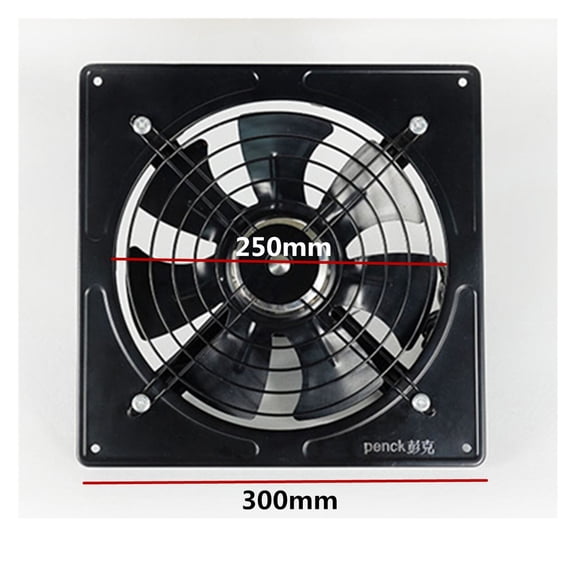 10 inch Metal Exhaust Fan Booster Fan Extractor Intake Ventilation Window Pipe Fan for Bathroom Toilet Kitchen Air Ventilator ,Easy to Use